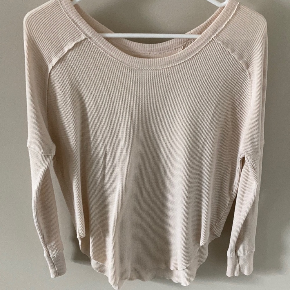 Ariztia Long sleeve Waffle Top
